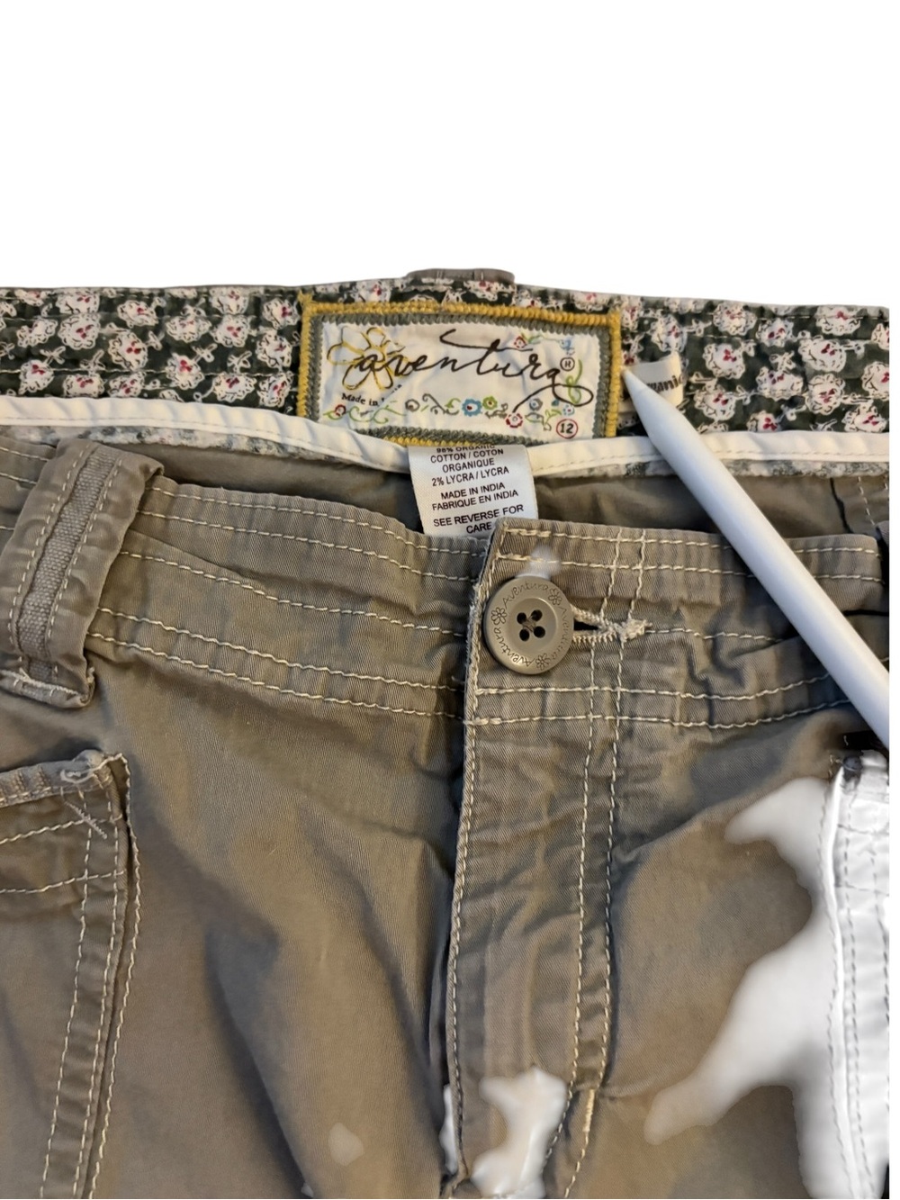Aventura Women's Cargo Bermuda Shorts Lot of 2 Size 12 Blue & Khaki - Picture 5 of 12